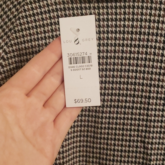 Loft lou & grey houndstooth large top NWT - Picture 4 of 6